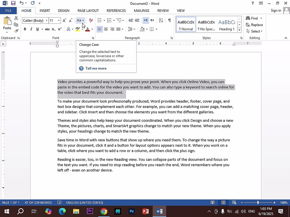 How to Use Font Section in Ms Word class 5