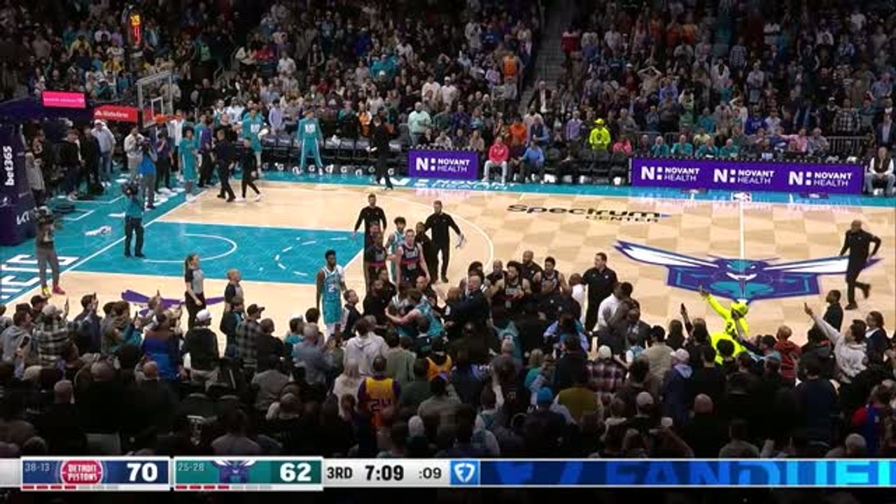 NBA - Bagarre générale entre les Hornets et les Pistons, quatre joueurs expulsés dont Diabaté