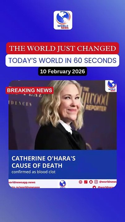 Catherine O'Hara's cause of death confirmed as blood clot.