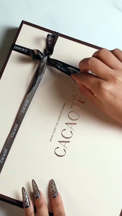 A Cacaoté chocolate gift box shown in the brand film
