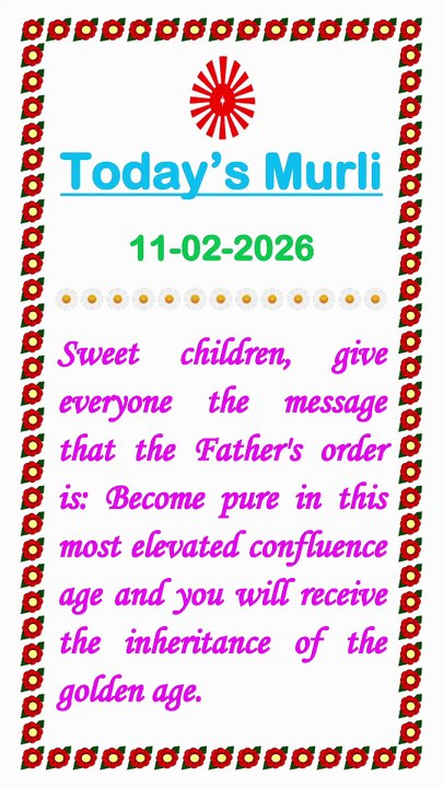 🇲🇰 Essence of Murli 11 February 2026  English in Male Voice| BRAHMA KUMARIS