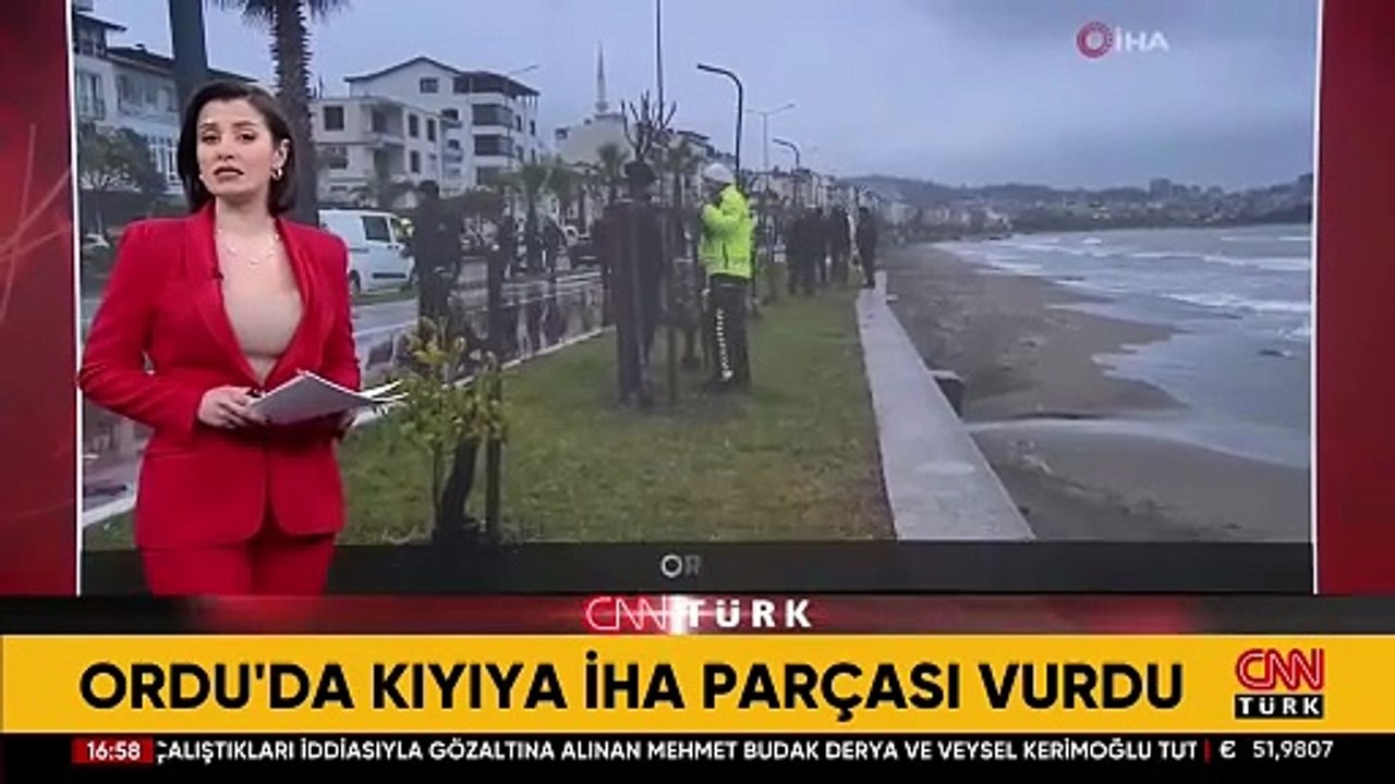 ORDU'DA KIYIYA İHA PARÇASI VURDU! İnsansız hava aracı parçası incelemeye alındı