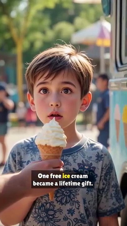 One Free Ice Cream That Saved a Life Years Later😱  #Kindness #EmotionalStory #HeartTouching