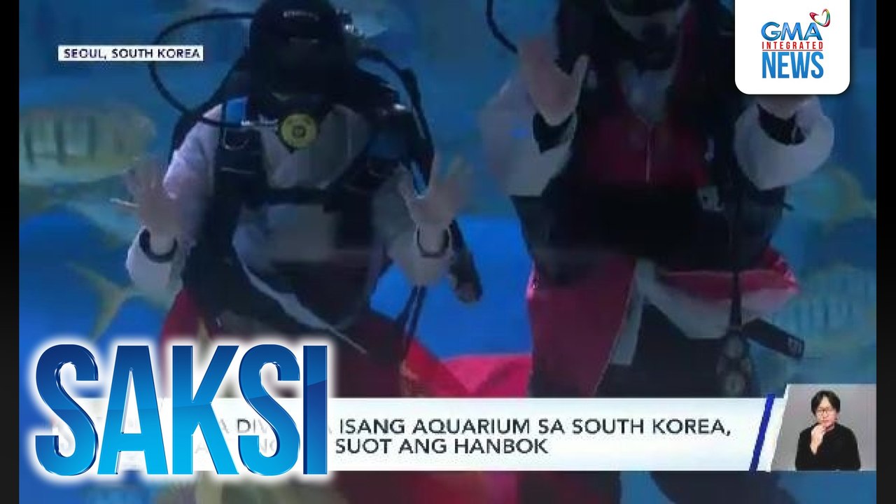 Mga diver sa isang aquarium sa South Korea, nagtanghal suot ang hanbok | Saksi