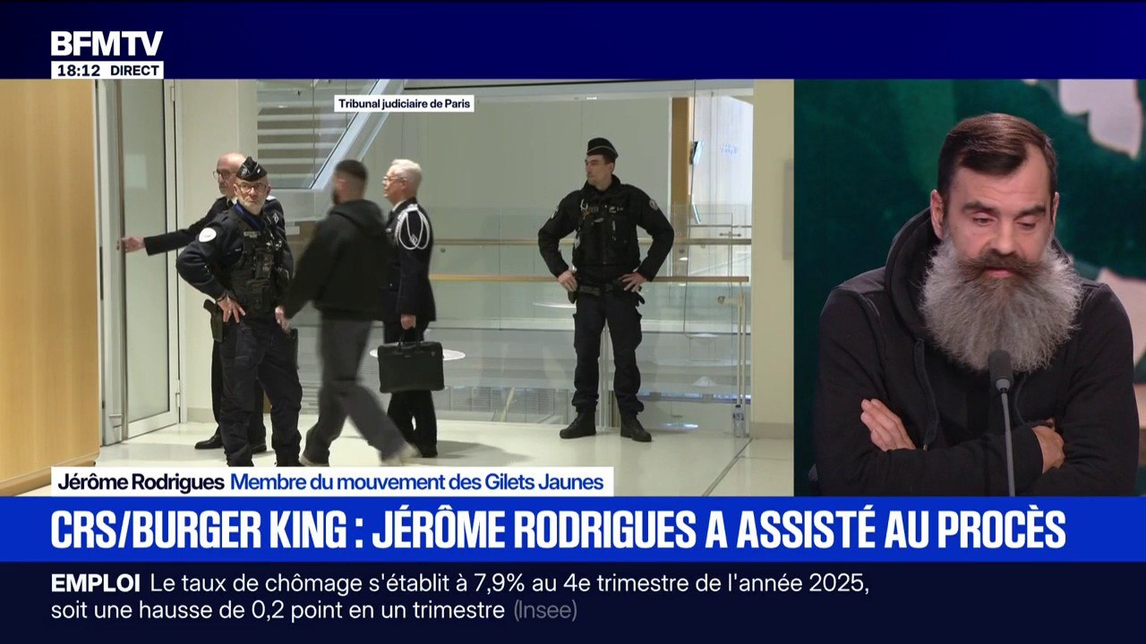 CRS/Burger King: "Il n'y a que les petites mains" devant le tribunal, regrette ce membre des Gilets jaunes