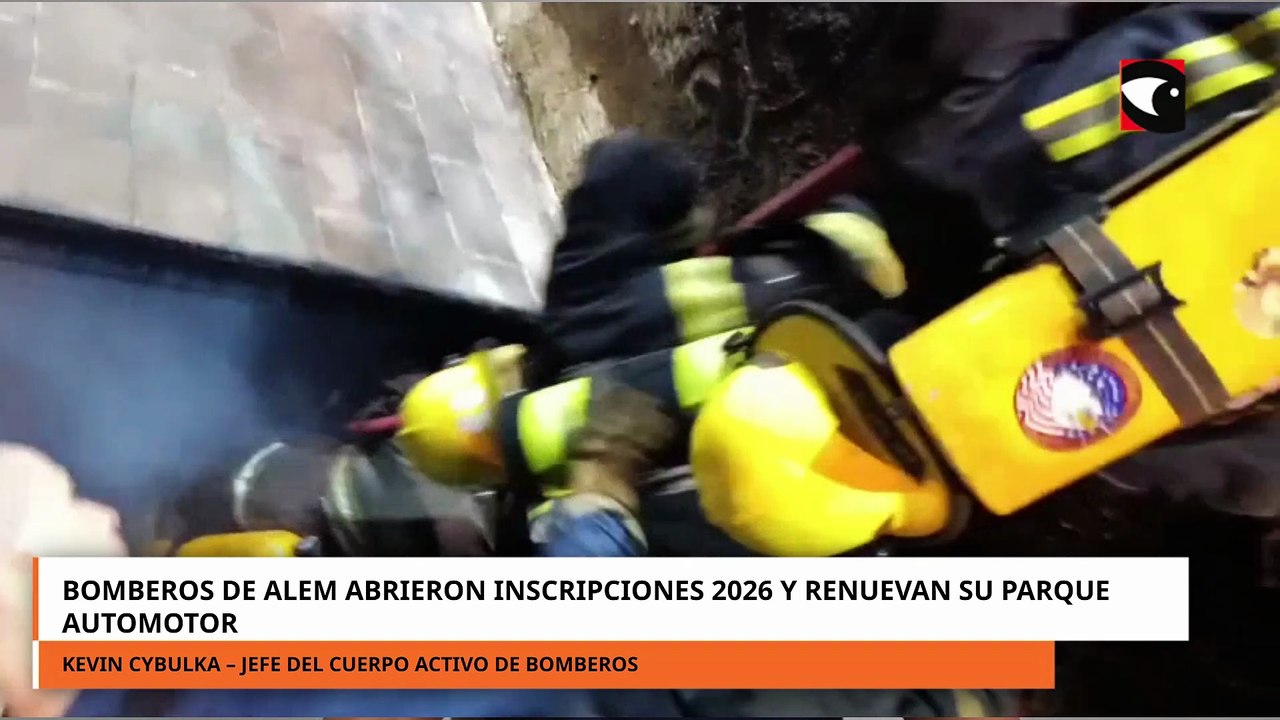 Bomberos Voluntarios de Alem abrieron inscripciones 2026 y renuevan su parque automotor