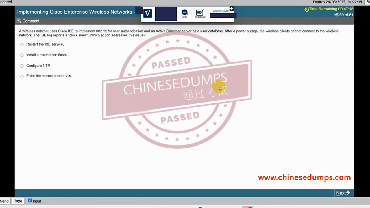 Implementing Cisco Enterprise Wireless Networks 300-425 ENWLSI