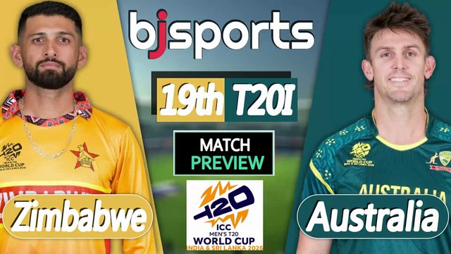 T20 World Cup 2026 | Australia vs Zimbabwe 19th Match T20l Match Preview |
