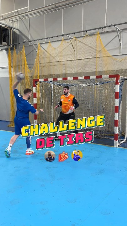 Challenge de tirs Vs Lucas ! 🤾🏻‍♂️🎯 #handball #handballplayer #defi #sport training