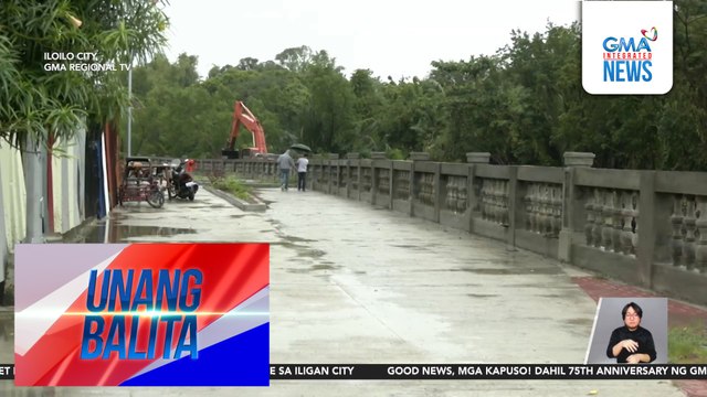 Ilang residente, nangangamba sa mga bitak sa flood mitigation structure sa Brgy. Mohon | Unang Balita