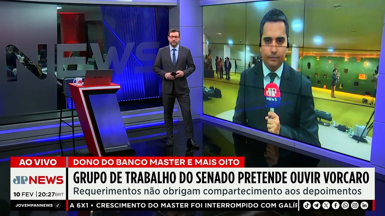 Grupo de Trabalho do Senado aprova convite para ouvir Daniel Vorcaro e Gabriel Galípolo