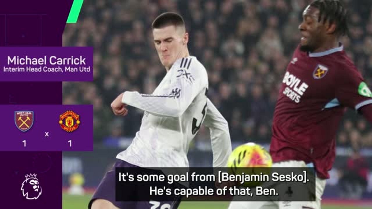 Carrick impressed by 'unbelievable' finish as Man United grab point at West Ham