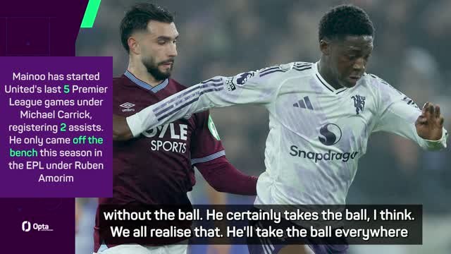 Carrick praises 'big impact' of recalled Mainoo