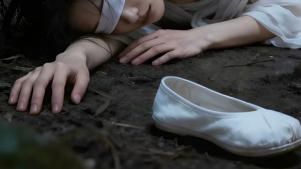 Blindfolded Xiaolongnu found by Yang Guo and her acupuncture points sealed 楊過發現被蒙眼的小龍女，為她解開穴道The Legend of Condor Heroes Yin Zhiping sneaked up and patted Xiao Longnv on the shoulder 神鵰俠侶楊過 youka 小龍女