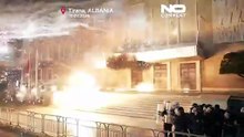 Насилие на антиправительственной акции в столице Албании