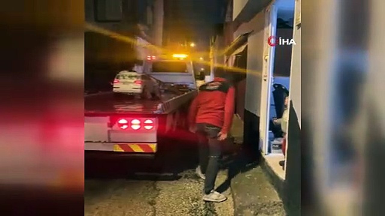 Çekiciyle gelen doğum günü sürprizi yüzleri güldürdü