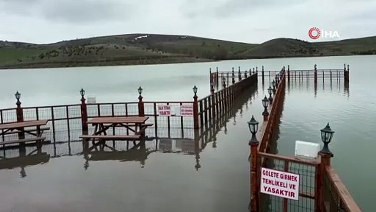 Yağan kar eridi, göletlerde su seviyesi arttı