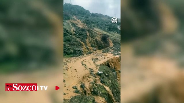 Şemdinli-Derecik kara yolunda heyelan meydana geldi