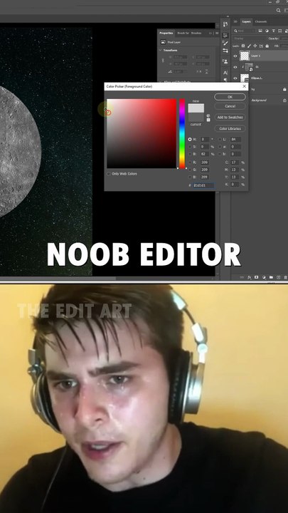Globe Effect In Photoshop | Moon | Noob vs Pro Editor | Tutorial | The Edit Art | Beginner