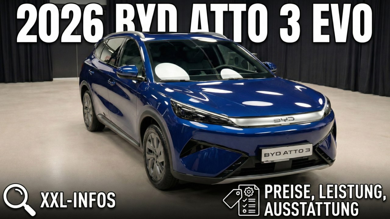 BYD Atto 3 Evo – Facelift mit 220 kW Schnellladen