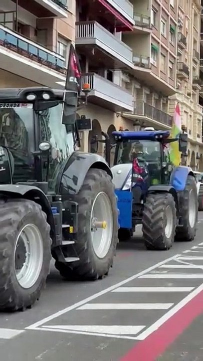 Centenares de agricultores llevan su protesta a Logroño