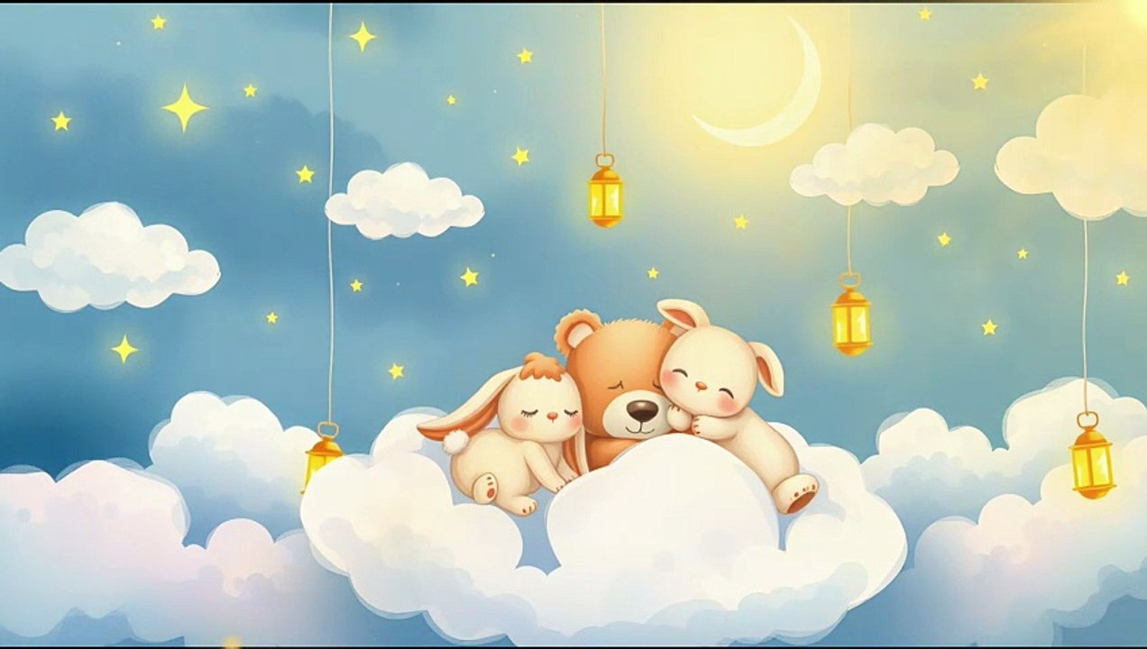 Baby Sleep Music 🌙 1 Hour Lullaby with Rocking Teddy Bear | Calming Bedtime Songs for Newborns