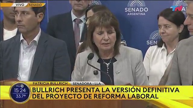 Patricia Bullrich anunció un “acuerdo” para tratar el proyecto de reforma laboral