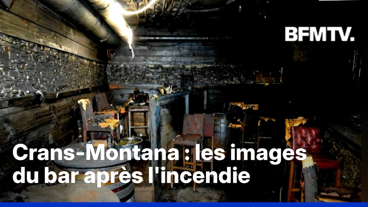 Crans-Montana: les images du bar Le Constellation après l'incendie (document BFMTV)