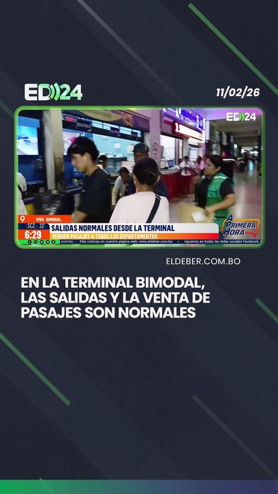 En la Terminal Bimodal, las salidas y la venta de pasajes son normales