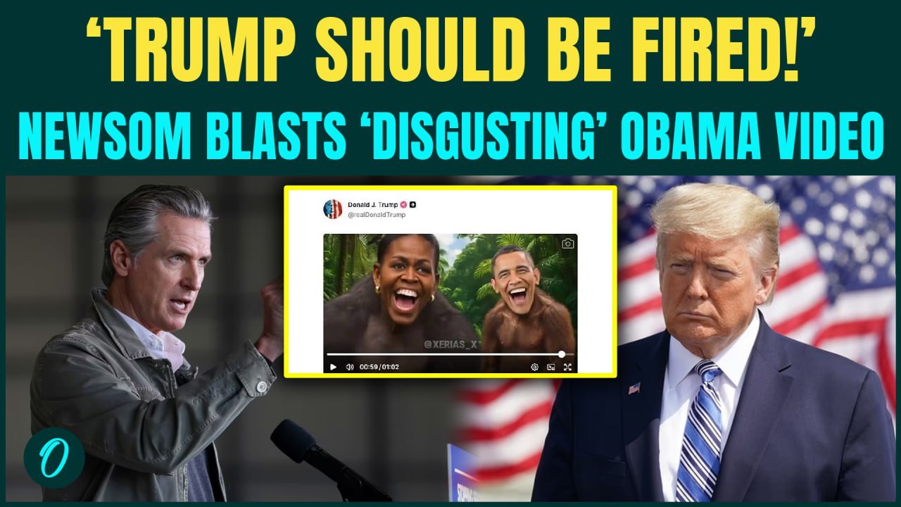 Gavin Newsom BLASTS Trump’s ‘RACIST’ Obama Video; Calls Trump ‘DISGUSTING, ABHORRENT’ | FULL VIDEO