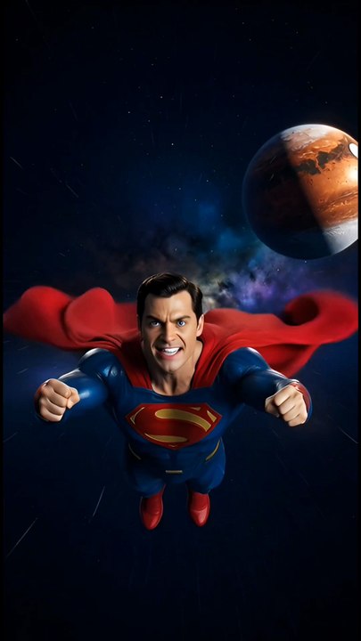 Superman flies to Mars