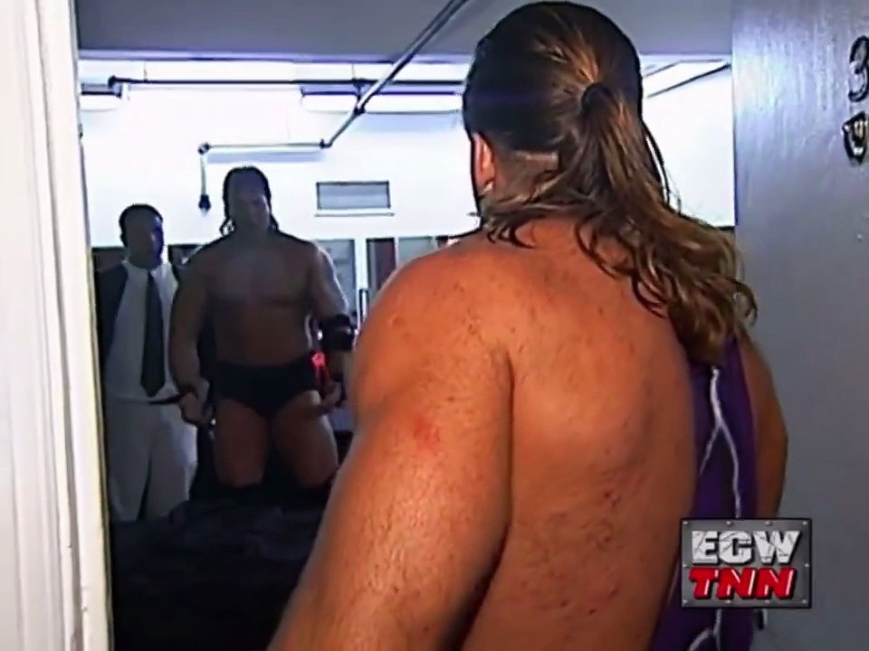 History of ECW - Rob Van Dam & Mike Awesome brawl backstage ECW on TNN