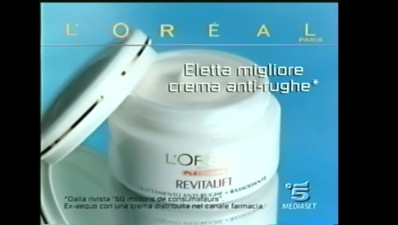 Pubblicità/Bumper anno 2002 Canale 5 - Loreal Revitalift (con Andie McDowell)