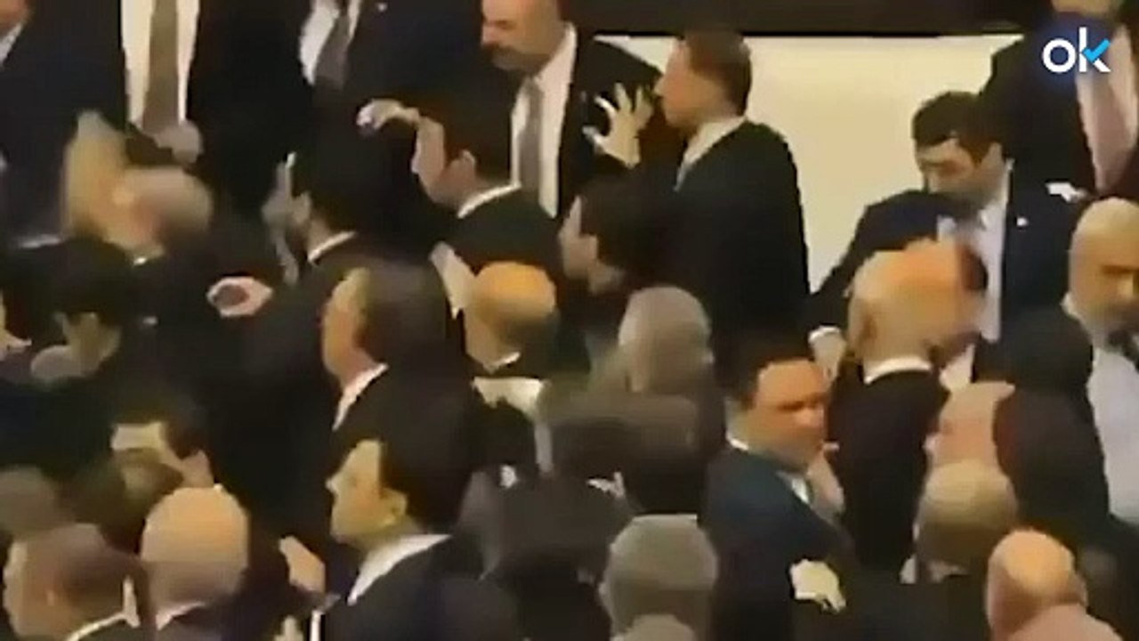 Feroz tangana en el Parlamento turco: a golpes en la jura de un nuevo ministro