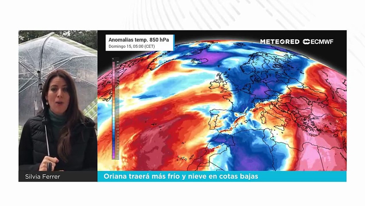 Oriana traerá más frío y nieve en cotas bajas
