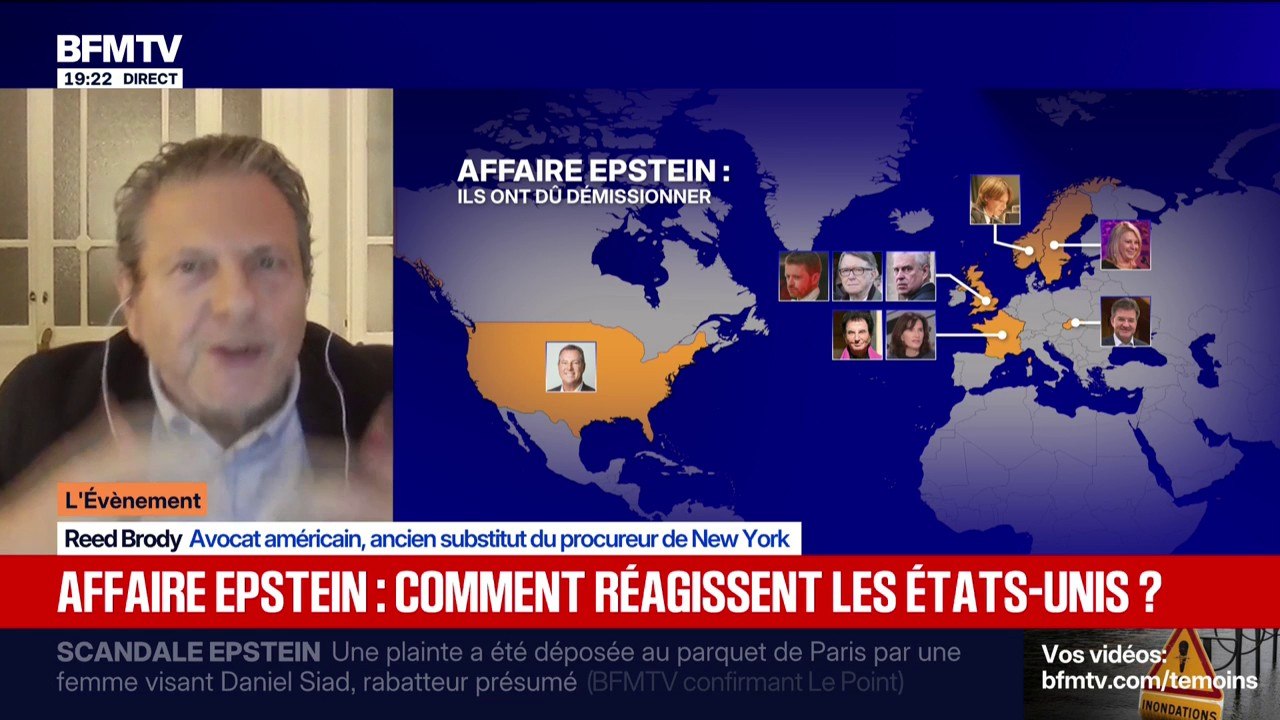 "Jusqu'ici, il n'y a pas eu démission", souligne Reed Brody, avocat américain, à propos des répercussions de l'affaire Epstein aux États-Unis
