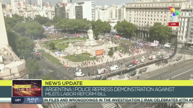 Police repression continues against demonstrations opposing Milei's labor reform bill