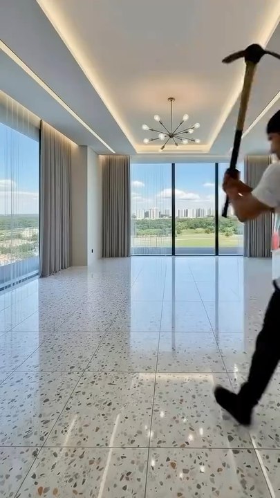 This Floor Turned Into a Living Aquarium! 🐠 Epoxy River Floor Transformation#fy#trending