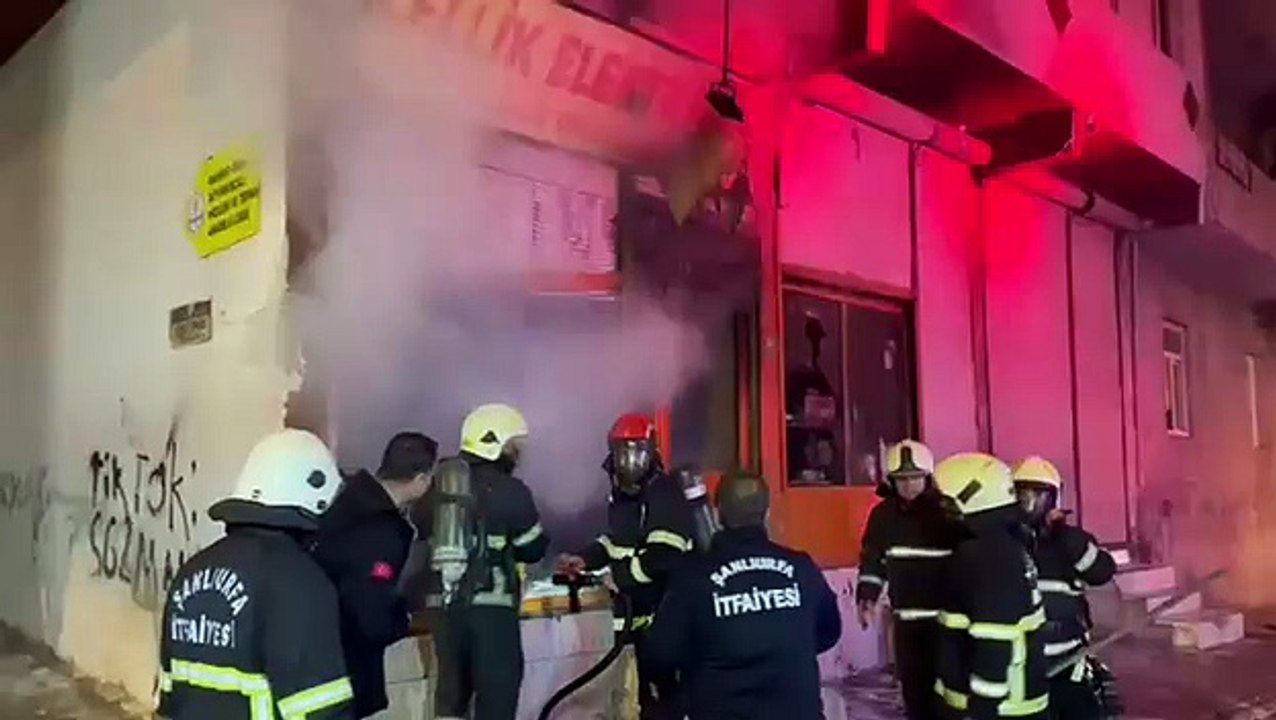 Şanlıurfa Eyyübiye’de Elektrikçi Dükkânında Korku Dolu Anlar