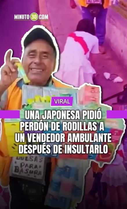 ¡Perdón de rodillas y contra el suelo! 🙇‍♀️🇯🇵 Una joven japonesa que se volvió viral por insultar agresivamente a un vendedor ambulante en Perú, decidió buscarlo para redimirse.