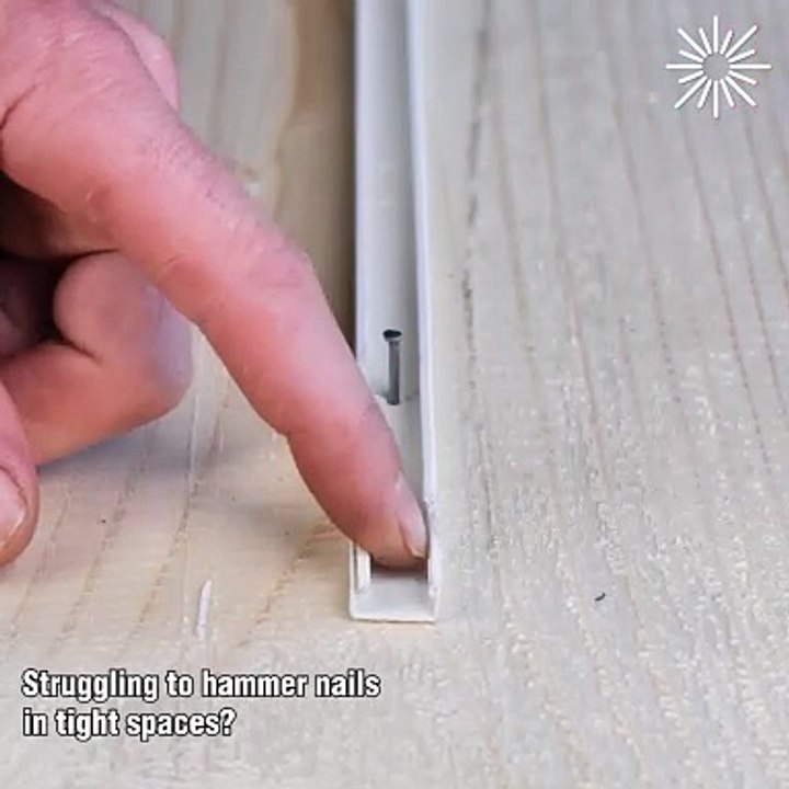 Master tight spaces with this nail hack! 🛠