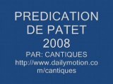 PREDICATION DE PATET 2008