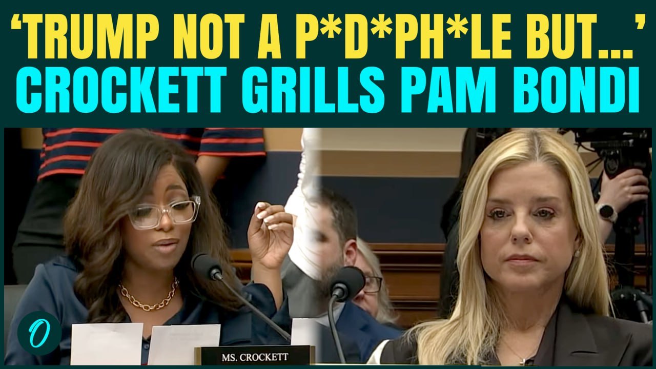 ‘Trump Not A P*d*ph*le..’ Jasmine Crockett SKEWERS Pam Bondi Over R*ping Underage Girls With Epstein