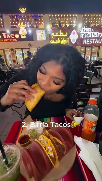 Terry Crews tries dishes at Global Village in Dubai
