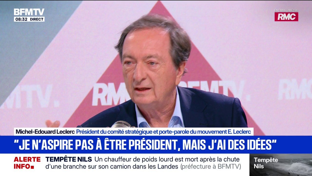 Michel-Édouard Leclerc: "Si j'étais décideur, j'essaierais de trouver de la croissance en augmentant le pouvoir d'achat des Français par l'augmentation des salaires, déchargés de ces cotisations qui bloquent les salaires dans le bas"