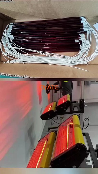 1000w 700mm Ruby Halogen Heating Lamp Infrared Quartz Heating Elements Ir Lamps For Car Paint Drying