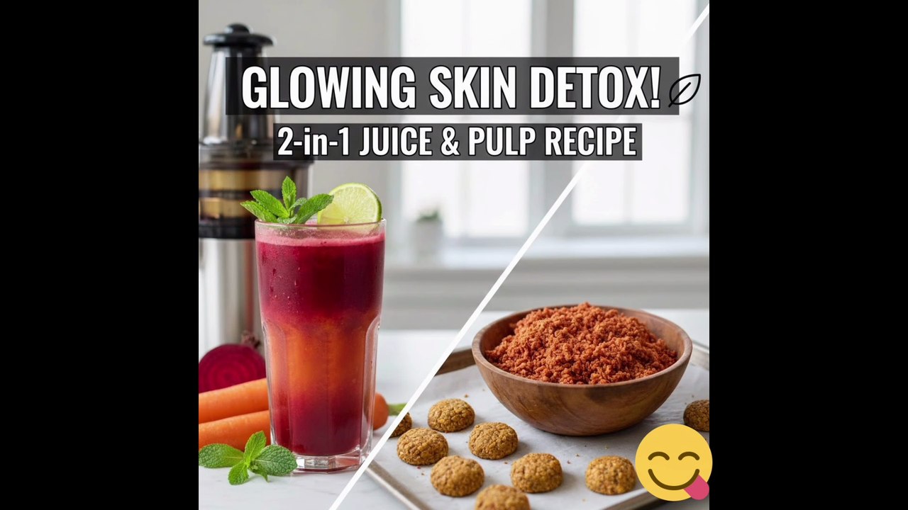 Carrot-Beet Detox Drink for Glowing Skin: 2-in-1 Recipe Using Juice Pulp