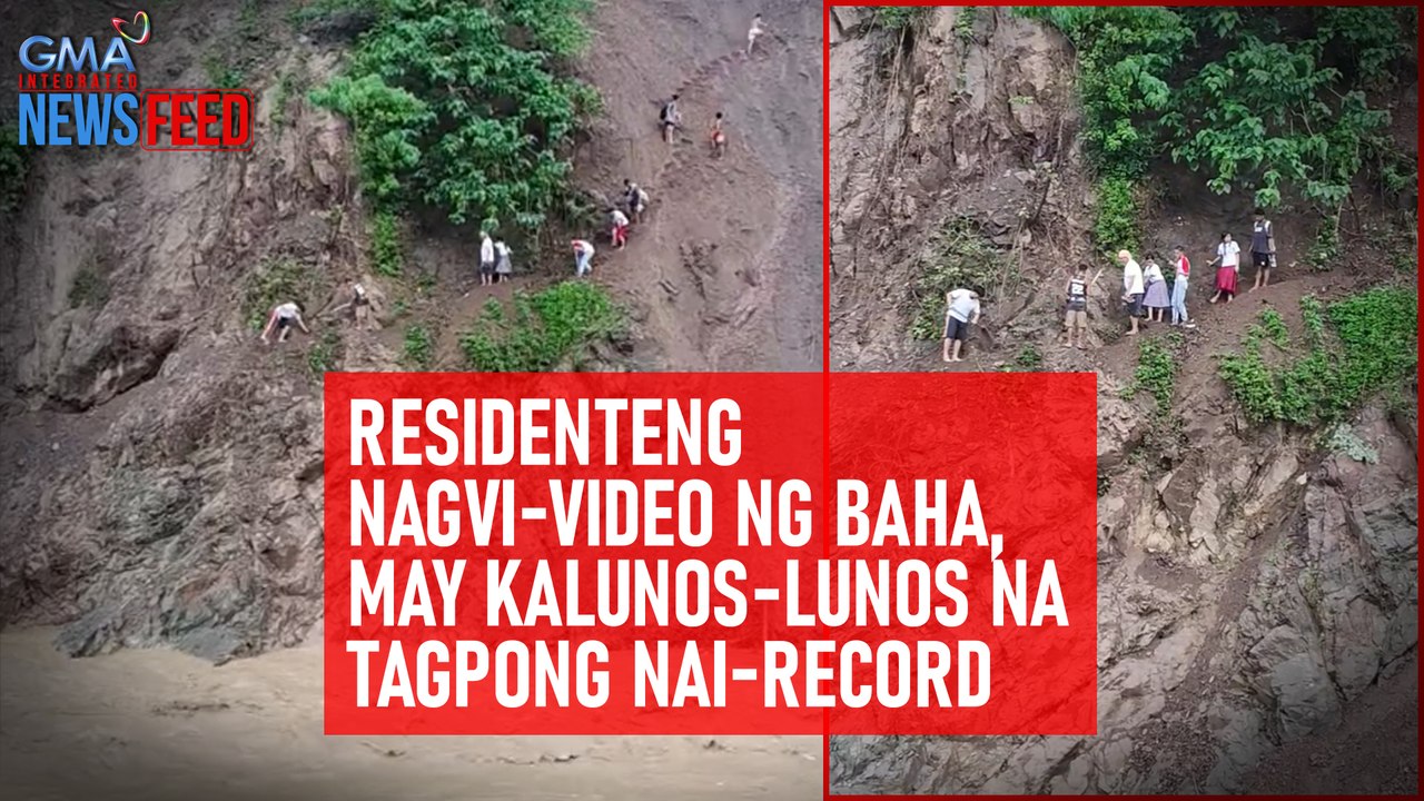 Residenteng nagvi-video ng baha, may kalunos-lunos na tagpong nai-record | GMA Integrated Newsfeed