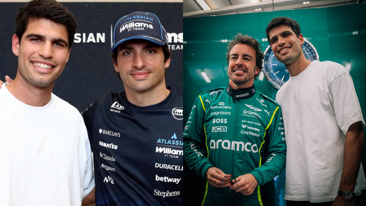 Tennis 2026 - Carlos Alcaraz se met à la F1 : visite à Bahreïn avec Fernando Alonso et Carlos Sainz