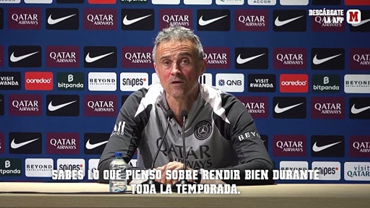 Luis Enrique elogia a Dembélé antes del partido de la Ligue 1 contra el Rennes